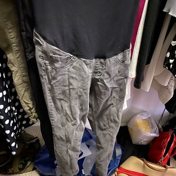 [indigo blue] secret panel maternity skinny jeans #4 - Picture 5 of 5